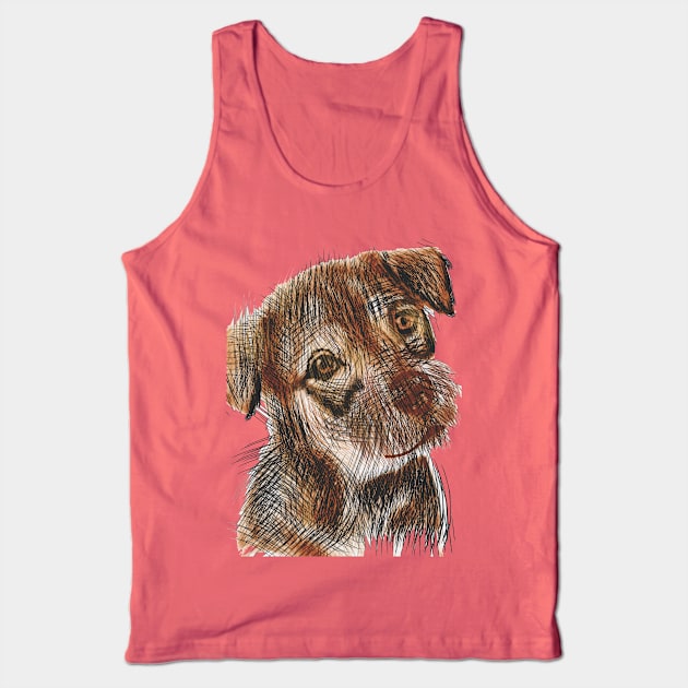 Puppy with strike out Tank Top by Artsecrets collection